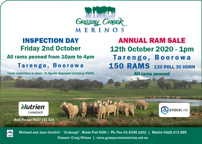 2020 Grassy Creek Open day and sale FB Advert